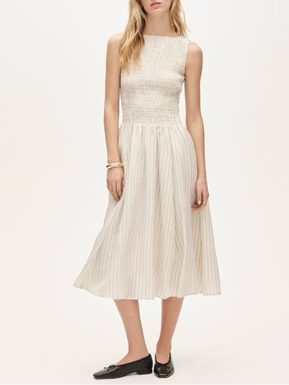 NWT J CREW Petite Lina midi dress in stripe